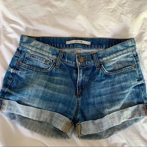 Joe’s jeans— denim shorts, roll cuff. Size 27.